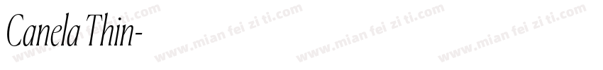 Canela Thin字体转换